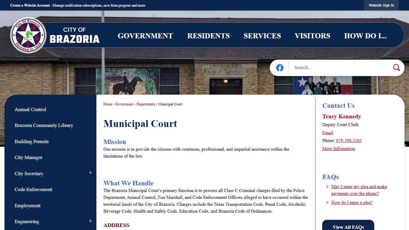 Municipal Court | Brazoria, TX